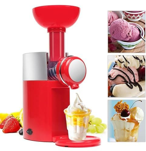 LXJBBD Ice Cream Maker Soft Serve Machine BPA Free for Kids - DIY Homemade Milkshake and Frozen Dessert Maker