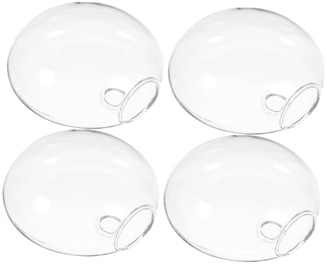 GLEAVI 4pcs Wall Mounted Hydroponic Vase Glass Hanging Terrarium for Plants Indoor Decoration