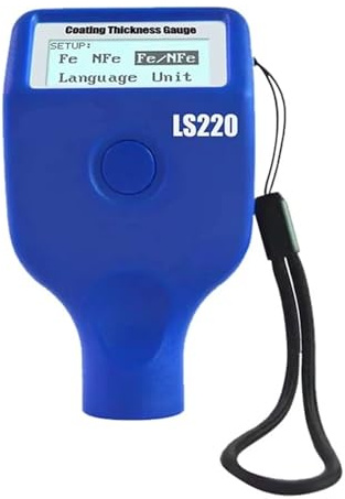 Medidor de espesor de pintura, Medidor de espesor de pintura con Bluetooth, 0-3500 μm, 0,1 μm, sonda Fe NFe, LS220, for pintura de automóviles Medidor de profundidad de pintura portátil