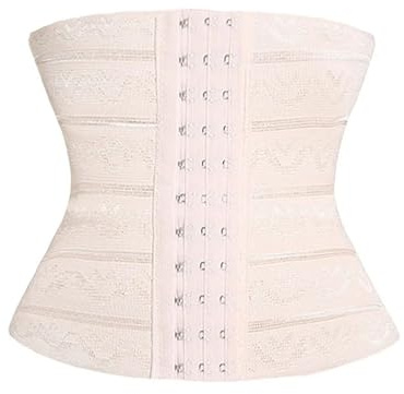 IOEUIWP 2 Piezas de Faja Moldeadora Cintura for Mujer, Ropa Interior Cuerpo, lencería, cinturón Adelgazante for el Abdomen, Control posparto(Beige,L)