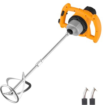 Hoteche 1200W Handheld Power Cement Mixer, 6-Variable Speed Electric Concrete Mixer, Heavy Duty Portable Mortar Mixer, Pro Drill Mixer for Mud, Thinset, Grout, Paint & Plaster