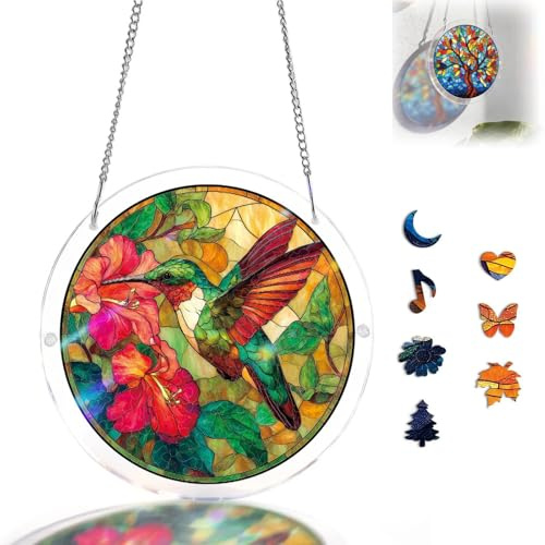 Acrylic Jigsaw Puzzle Suncatcher 83 Pieces,Window Suncatcher Acrylic Puzzle, DIY Suncatcher Kits for Adults, Home Decor Gift for Women, Mom, Friends