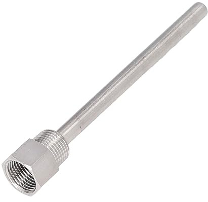 OPPWONG Puits Thermométrique en Acier Inoxydable, Remplacement du Filetage Mâle G1/2, Remplacement du Capteur de Température avec Conception à Ajustement Rapide pour la Prévention des Dommages
