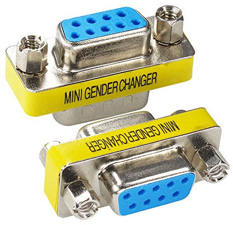 121AV Gender Changer 9 pin Female to F Serial RS232 Adapter