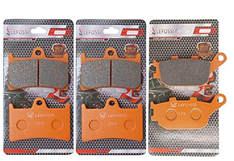LE LEFOSSI moto Plaquettes de Frein Avant et Arrière Pour Compatible avec Yamaha MT-07 MT-09 MT-10 MT10 MT09 MT850 Tracer XSR900 (16-18) FZ1 Fazer Naked 2006-2016 FZ-07 FZ-10 FA252F FA174R