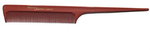 Hercules Sägemann HS C17 carbon 17 Profi Stielkamm rot (antistatisch) Carbonkamm gleichmäßige Zahnung, 8,25 Zoll Kamm (17r)