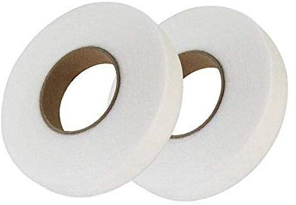Jajasio 50m Bügelband, Fixierband, Saumband beidseitig fixierbar zum aufbügeln - 10mm