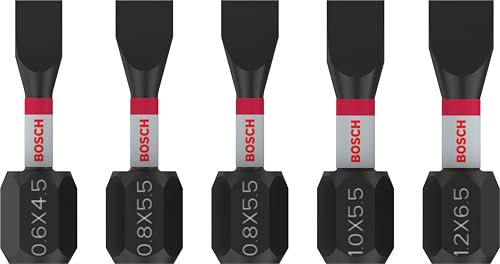 Bosch 5X PRO Slotted Impact Bit (100 x 75 mm, Professional Accessory Screwdriver, Screwdriver)