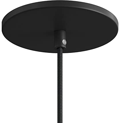 creative cables Rosace encastrable au Plafond avec 1 Trou Central - Noir