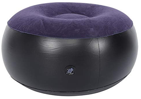 Aufblasbarer Hocker, Fußhocker Outdoor, Tragbare Fußstütze Beinstütze Bodenkissen Beflockung Couch Rundes Osmanisches Kissen Sitzpouf Erwachsene Zuhause Terrasse Garten Camping Stuhl