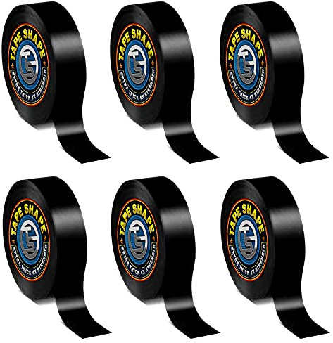 VL 6 PCS Electrical Tape 19mm*20m Waterproof Electric Tape Strong Self-Adhesive PVC Insulation Tape for Masking Repairing and Protecting Electrical Wires and DIY Projects (20 metre, BLACK)
