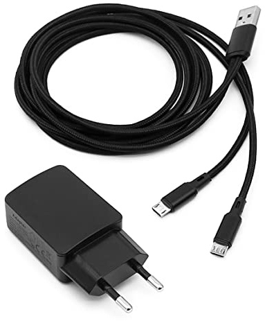 NEWASHAN Y-Cavo adattatore di ricarica per Motorola Radio T62 T72 T82 Extreme T92 H2O XT185 Walkie Talkie PMPN4152AR Dual Micro USB Line Connettore PSU (adattatore EU)