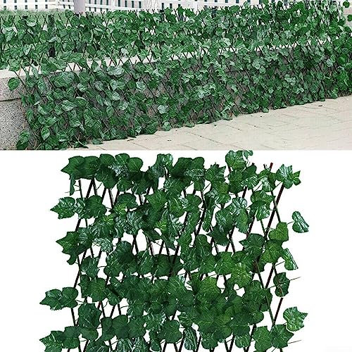 SPORTARC Clôture de jardin en treillis extensible - Brise-vue - Feuilles de lierre artificielles