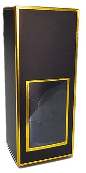 Packaging Box for Shipping - Small Kraft With Clear Opening for 2oz Bottle/Glass Bottle, Gold Printing (Pack of 48)