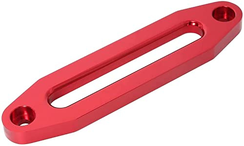 ANDGROPAND (Red) Aluminum Hawse Fairlead, for Automotive Anchor Cables ATV 3000-4000 lb Winch,4.88 inch (124mm) Mount Smooth.