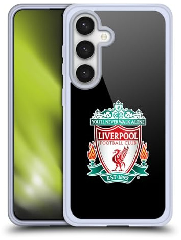 Head Case Designs Offizielle Liverpool Football Club Schwarz 1 Crest 1 Gelhülle [Militärischer Schutzgrad] Kompatibel Mit Samsung Galaxy S24 5G Und Kompatibel Mit MagSafe