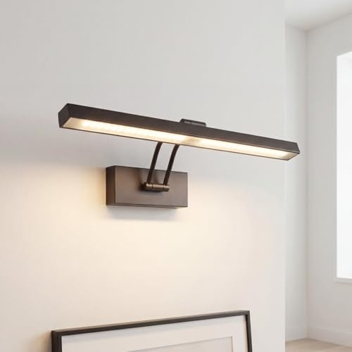 Licht-Erlebnisse LED Bilderleuchte Schwarz verstellbar Aluminium 9 W 3000 K warmweiß Wohnzimmer Flur B:40,5 cm Galeriebeleuchtung Bilderlampe Wandlampe Galerie