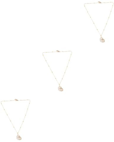 SHERCHPRY 3st Muschel Halskette Strandschmuck Für Damen Muschelkette Für Mädchen Herren-schmuck-halskette Männer Halskette Muschelkette Für Frauen Natürlich Hülse Mann Jakobsmuschel