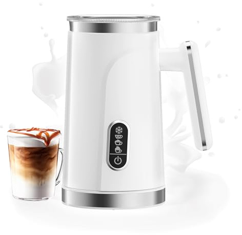 Biolomix 4 in 1 Elektrischer Milchaufschäumer,300ml Fassungsvermögen
