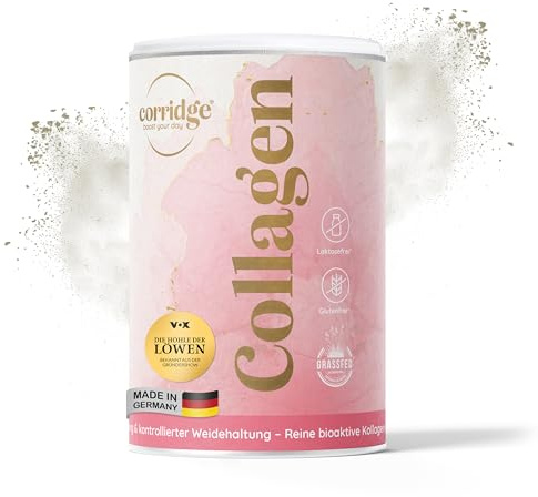 Corridge - Premium Collagen Pulver 300g - Bioaktives Kollagen - hydrolysiertes Rinderkollagen - Peptide Typ 1 & 3 - Weidehaltung & Grasfütterung - Collagenpulver Geschmacksneutral & Leicht Löslich