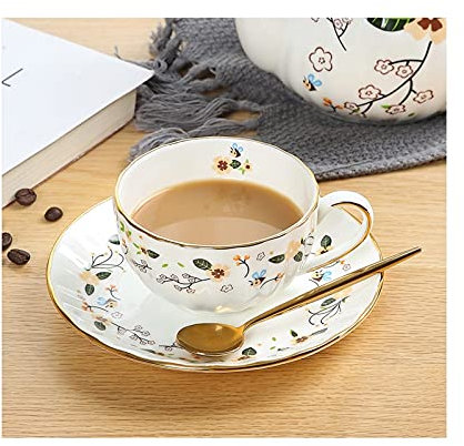 EPOTRDCV Café Tasse à café et Soucoupe de Style européen Tasse à thé de l'après-midi en céramique Anglaise Tasse à thé à la Maison Tasse à thé en Porcelaine Tendre Tasse à thé, Ta