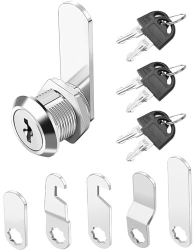 Candado Para Buzón, Viene Con 6 Llaves y 6 Placas de Cierre Diferentes, Diámetro de 16 mm, Cerradura de Palanca Para Buzones, Puertas de Armario, Puertas de Armario, Cerradura de Buzón