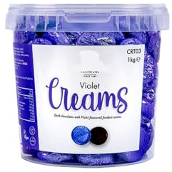 Creams Chocolates - Variety Flavour of Foiled Wrapped Chocolates (1kg, Violet Cremes)