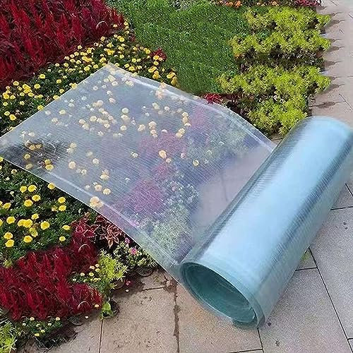 Transparente Polycarbonat-Dachplane für Gewächshausüberdachung, wasserdichte Tagesbeleuchtung, Verkleidung für Carport, Frühbeet, leicht zu schneiden, 1 x 5 m