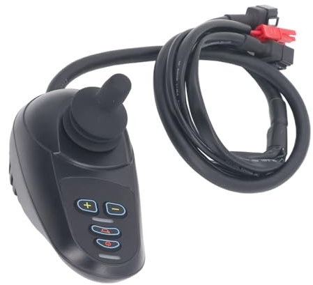 Eacam Elektrischer Rollstuhl-Controller mit Bremse, EABS Hill Hold, Geschwindigkeitsregelung für Rollstühle mit Bremsgriff, Aluminiumgehäuse, Hochempfindlicher Joystick-Controller in