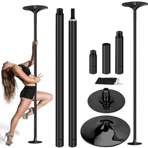 Stripper Fitness-Stange, Tanzstange für Zuhause, tragbar und abnehmbar, höhenverstellbar, statisch und drehbar, Tanzstange für Anfänger