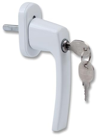 Poignée de fenêtre verrouillable améliorée en aluminium - Poignée de porte de balcon - Sécurité enfant - Avec clé et vis