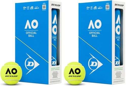 DUNLOP Tennisball Australian Open - für Sand, Hartplatz und Rasen (2x4 Bälle) (Packung mit 2)
