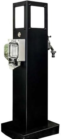 RTTZBOZ Wassersäule für den Garten 304 Edelstahl Outdoor Square Standing mit LED-Licht und Wasserhahn Wetterfeste Stromsäule(60cm/24in)