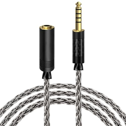 Geekria Apollo Cavo bilanciato 6NOCC 4,4 mm in rame monocristallo, upgrade prolunga, 4,4 mm maschio-femmina, cavo di ricambio per cuffie HiFi (4,9 ft / 1,5 m)