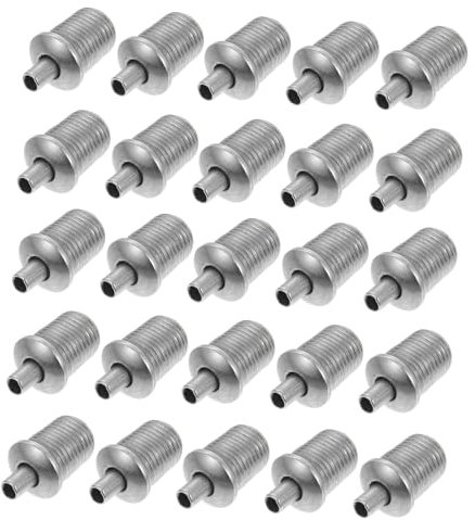 BUGUUYO 30 Pezzi Armadietto a fune tenditore filo corda inossidabile bloccaggio rivestito fissatore per fune in acciaio blocco cavo in acciaio retrattile ferro da stiro Argento