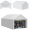 ACXIN Tenda da magazzino, 4 x 6 m, resistente garage per tende e tettoia come tenda da garage, tenda impermeabile con telaio in acciaio e telone in PE per giardino, attrezzi, auto (bianco)