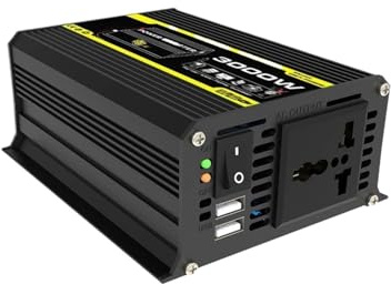 Onda Sinusoidale Inverter Per Auto 3000W E 4000W Convertitore Sinusoidale Puro Da CC 12V A CA 110V/220V Trasformatore Tensione Alimentatore Intelligente USB Doppio Convertitore Corrente(B 3000W 12V to