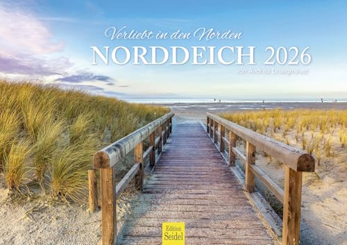 Utgåva Seidel Premium kalender förälskad i norra norra delen 2026 format DIN A3 väggkalender Tyskland Nordsjön strand väg Ebb Hamn Andrea Dreegmeyer