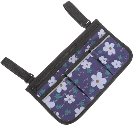 Rollstuhl Hängeorganizer mit 3 Taschen aus Oxford Stoff | Rollstuhl und Scooter, Kompakt und Anti Wear, Seitliche Aufbewahrung an Armlehne