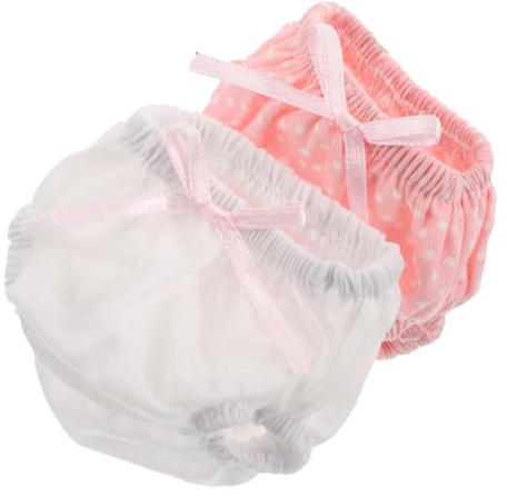 Hohopeti 2 Piezas de Ropa Interior para Muñecas Americanas, Bragas Triangulares de Poliéster para Niñas, Diseño Realista y Elegante para Juego de Vestir y Simulación