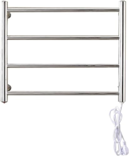 KLGFBDC Scaldasalviette Elettrico Portatile da Parete in Acciaio Inox 304 con 4 Barre riscaldate
