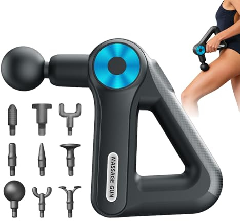 Appareil Sans Fil - Puissant Massager Percussion, Ergonomique Instrument Musculaire | Portable Massager Dos Pour Joueurs Travailleurs Professionnels Fitness Hommes Femmes Sport