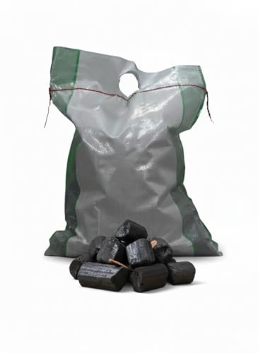 Carbone Vegetale di Leccio Calabrese Naturale per Barbecue e Griglia, Produzione Artigianale Tradizionale in sacco (3, 3kg)
