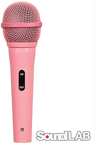 SoundLAB Dynamic Vocal Microphone With Lead in Pink