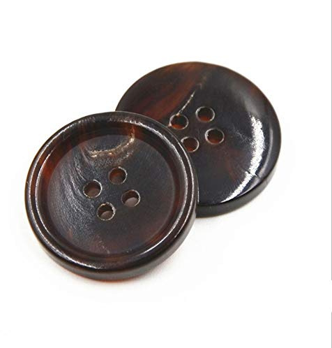 10 bottoni per abbigliamento – bottone da cucito a corno di moda 4 fori set di bottoni a forma di bottone per uomini donne maglioni, uniformi, camicie, blazer, cappotto e giacca (caffè, 15 mm)