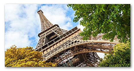 Tulup Leinwandbild - Wandkunst - Drucke auf Leinwand - Leinwanddruck -140x70 cm - Sehenswürdigkeiten & Architektur - Mehrfarbig - Eiffelturm Paris