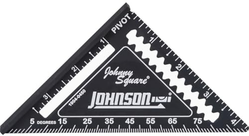 Johnson Level & Tool 1904-0450 Johnny Square Professional Easy-Read Finish Square, 4.5, Black, 1 Square*