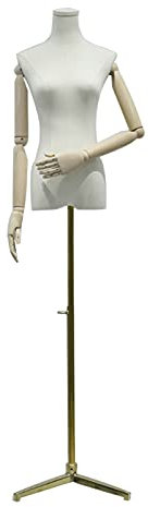 YSJX Schaufensterpuppe verstellbar weiblich Schneiderpuppe schöne sexy Mannequin Schneiderbüste drehbar Schaufensterfigur Torso Damenbüste,Verschiedene Modelle (Color : Basic Model+arm, Size : S)