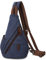 VARLIVOO Retro Sling Bag Bolsos de Hombro para Hombre Bolsos Cruzados Bandolera Mujer Bolsa de Pecho Crossbody Bolsa Senderismo Viajes Cámping Ciclismo Montañismo Lona Sling Backpack Azul Marino