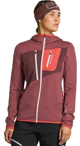ORTOVOX 87201-34701 Fleece Grid Hoody W Sweatshirt Damen Mountain Rose Größe XL